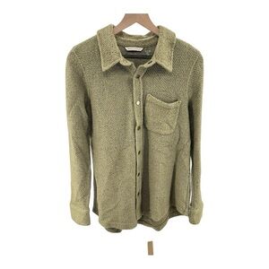 Soft‎ Surroundings Olive Button Up Knit Jacket Sweater Womens Size Small